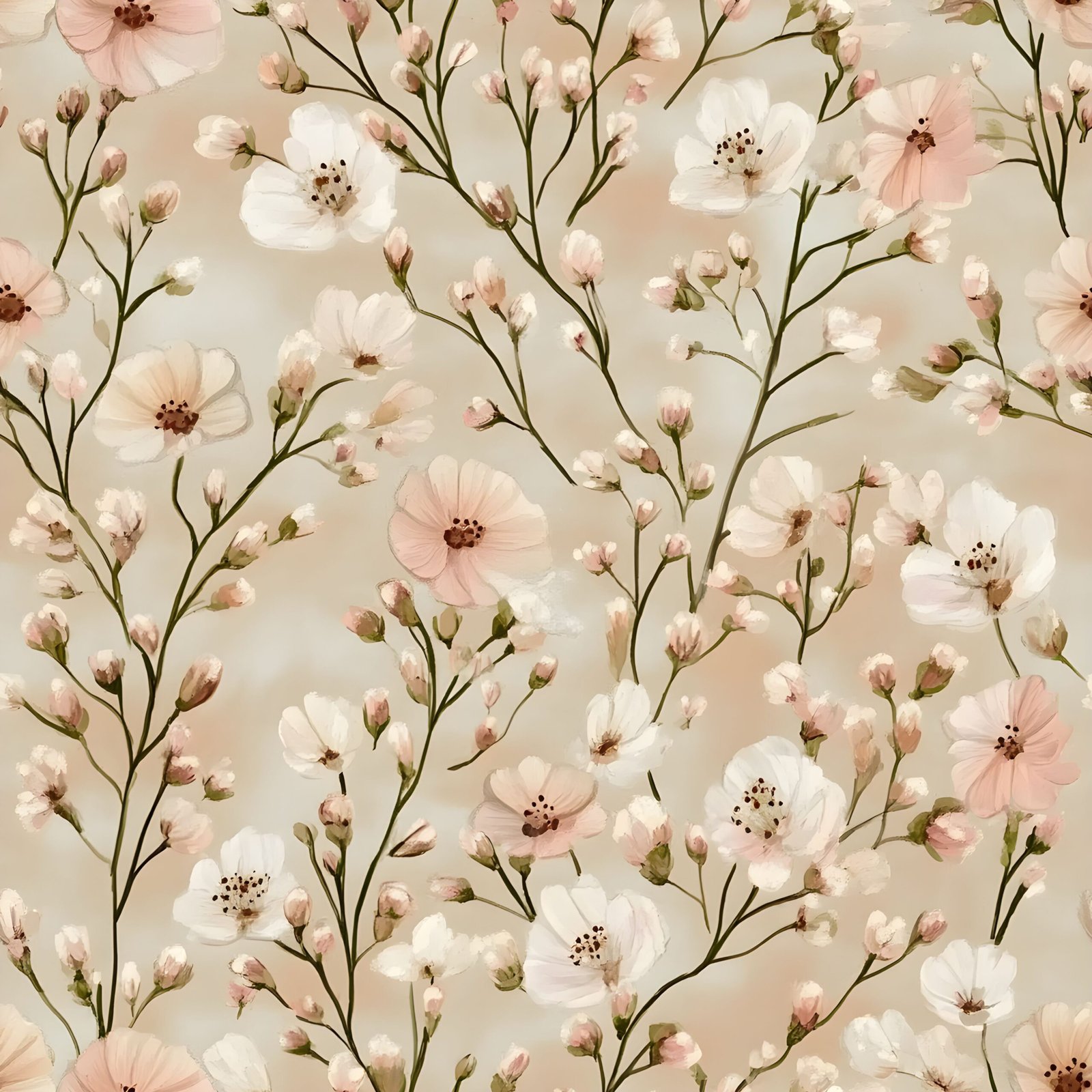 Coleção Floral & Pets- Sintético Doll Estampado - Floral 2